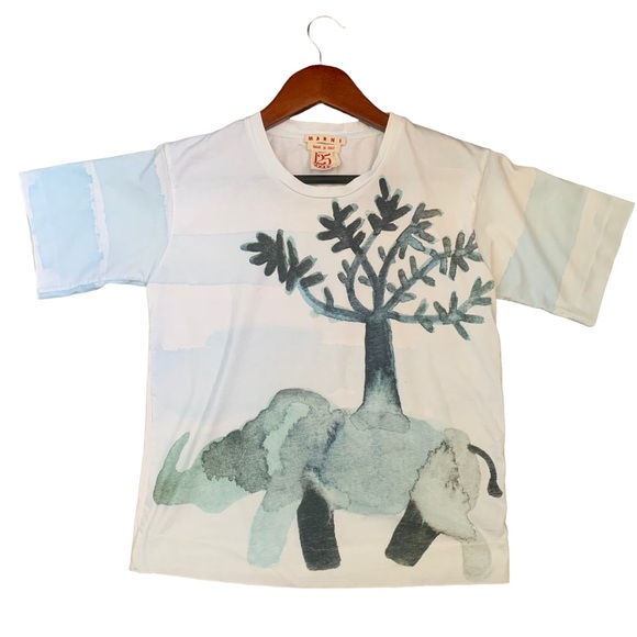 Marni x Vogue Crew Neck T-shirt by Francesco Clemente $390 Size XS - Picture 3 of 10